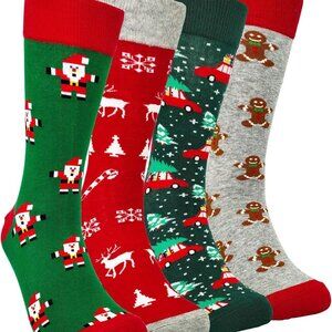 Mens Fun Patterned Dress Socks Funny Novelty Crazy Design Cotton Socks Gift for